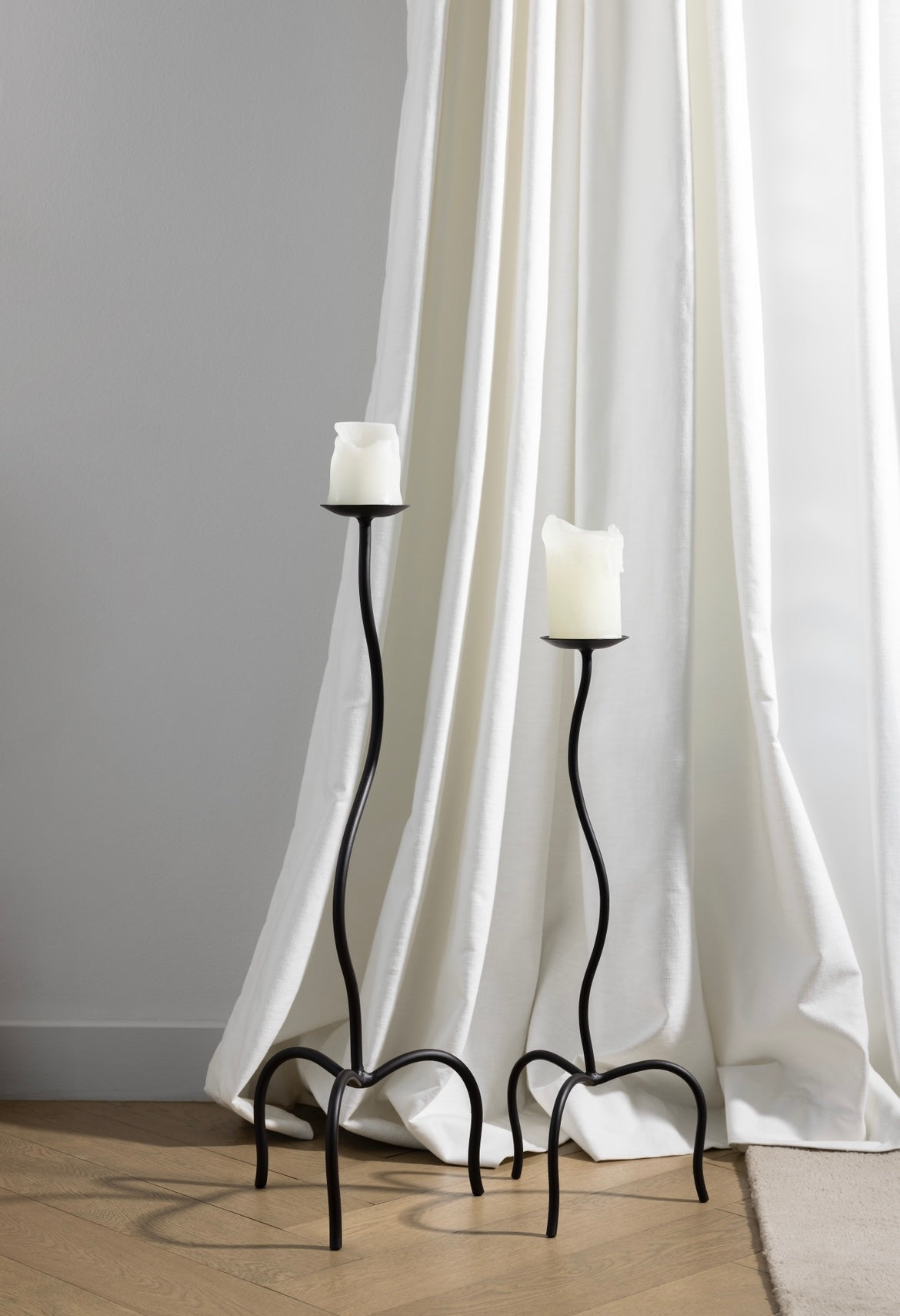 Curved Candle Holders - Set of Two