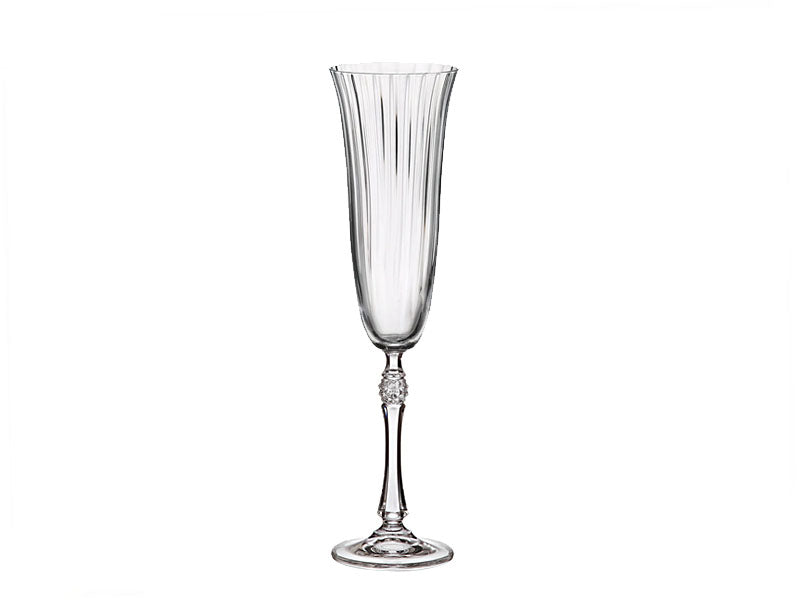 Bohemia Crystal Parus Optic Champagne Flute – Set of 6