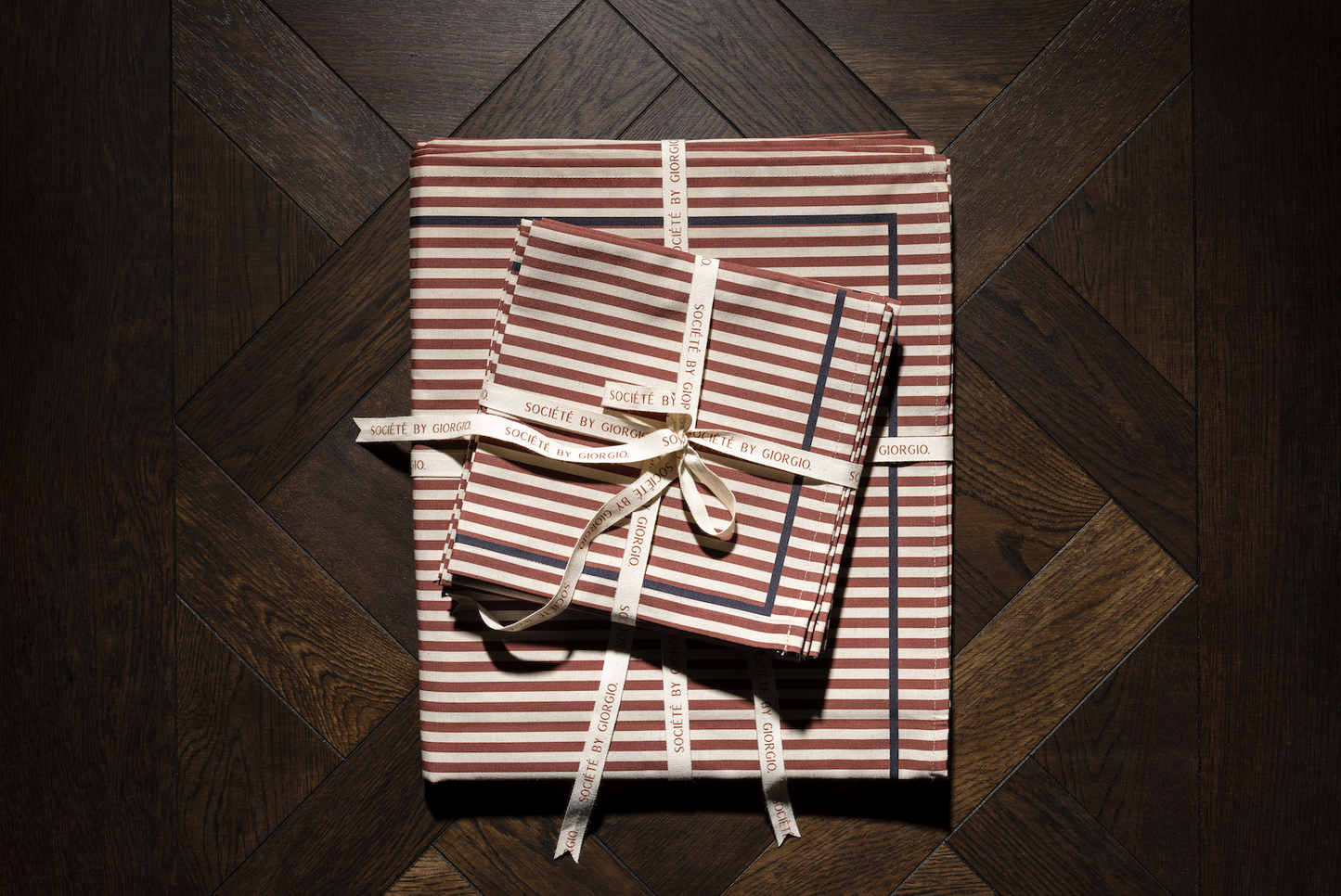 Red Pin Stripe Napkins - Sold Individually