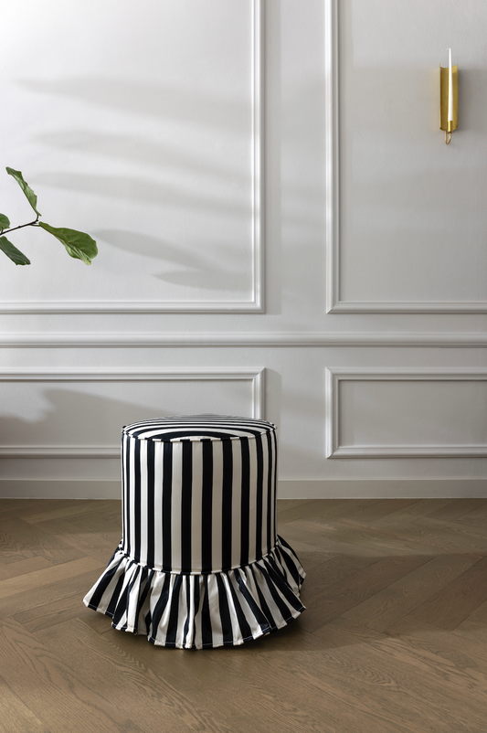 Rivoli Ottoman - Striped