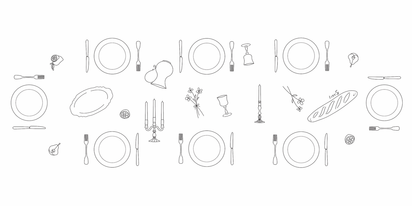 Posh Plate Tablecloth - 10-12 Seater